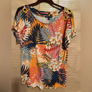 CABLE & GAUGE~VIBRANT BLOUSE~ M